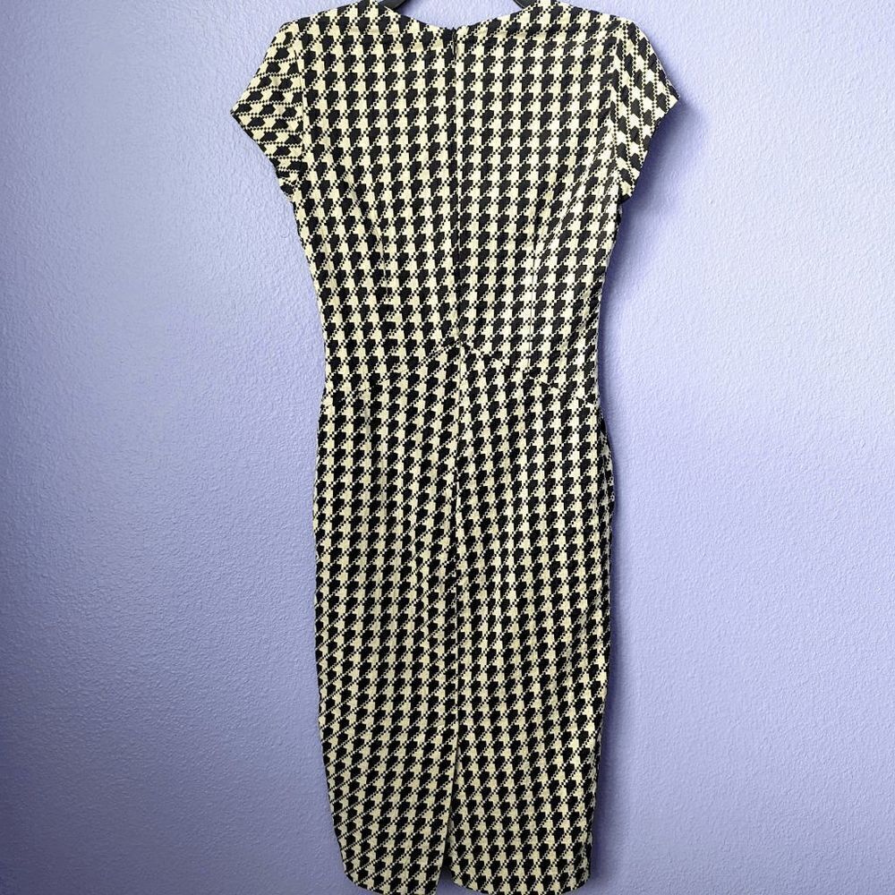 Women's Zara Basics Dress Pencil Skirt Small Houndstooth Dark Academia Punk Goth - Picture 2 of 9